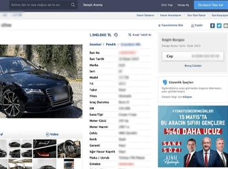 Kılıçdaroğlu ikinci el sitesine otomobil reklamı verdi