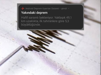 Google Malatya depremini bildi, 15 saniye öncesinde uyarı mesajı gönderdi