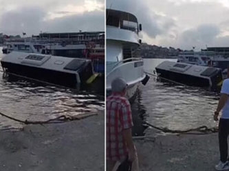 İstanbul’da halk otobüsü denize düştü