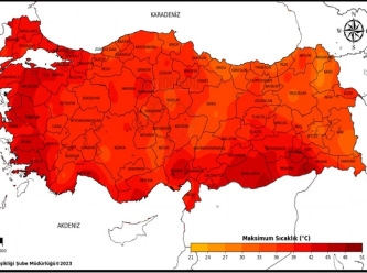 Türkiye haritası kırmızıya boyandı