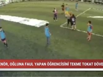 Antrenör, oğluna faul yapan öğrencisini tekme tokat dövdü