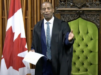 Kanada Parlamentosu'na ilk siyahi başkan