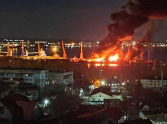 Ukrayna Kırım'da Rus gemisini imha etti