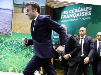 Macron'a tarım fuarında protesto şoku