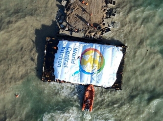 Gazze'ye deniz yoluyla gönderilen yardımlar dağıtıma hazır