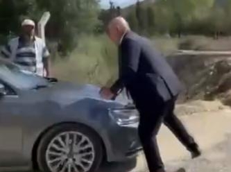 CHP milletvekilinin üzerine emniyet aracı sürüldü