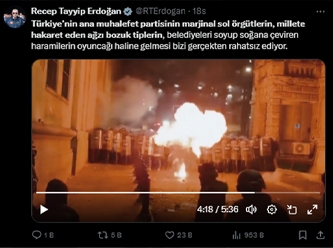 Erdoğan, Saraçhane diye Gürcistan’daki eylem görüntülerini paylaştı