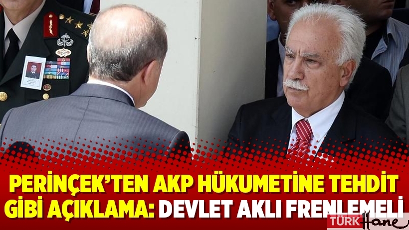Perinçek’ten AKP hükumetine tehdit gibi açıklama: Devlet aklı frenlemeli