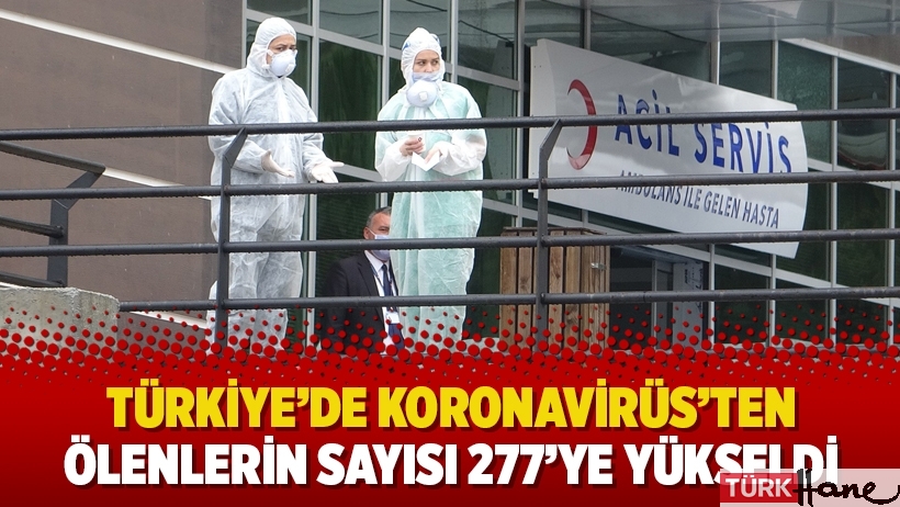Türkiye’de Koronavirüs’ten ölenlerin sayısı 277’ye yükseldi