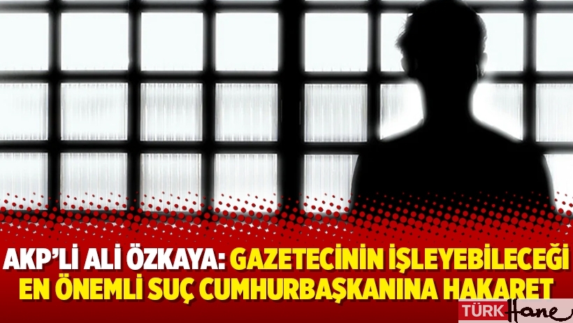 AKP’li Ali Özkaya: Gazetecinin işleyebileceği en önemli suç Cumhurbaşkanına hakaret