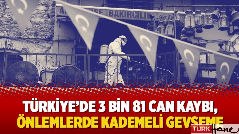Türkiye’de 3 bin 81 can kaybı, önlemlerde kademeli gevşeme