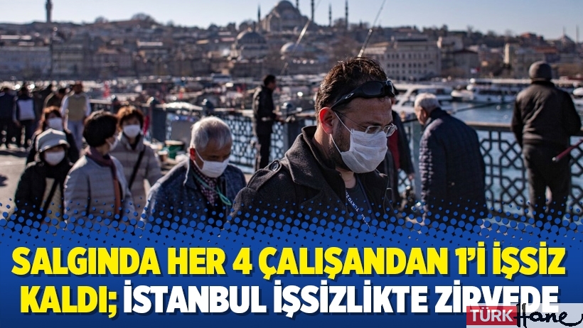 Salgında her 4 çalışandan 1’i işsiz kaldı; İstanbul işsizlikte zirvede