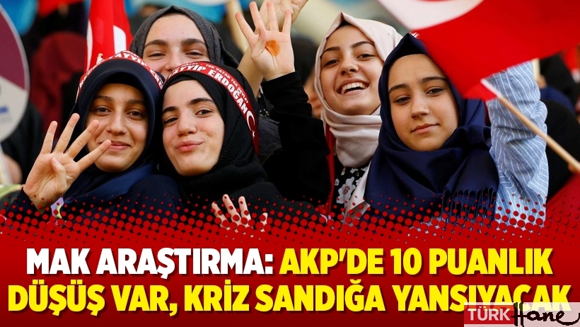 MAK Araştırma: AKP'de 10 puanlık düşüş var, kriz sandığa yansıyacak