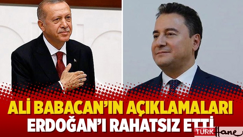 Ali Babacan’ın açıklamaları Erdoğan’ı rahatsız etti