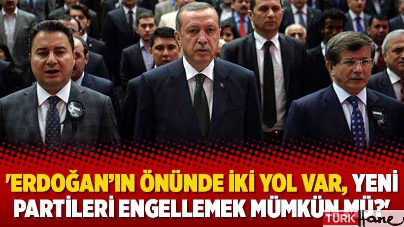  'Erdoğan’ın önünde iki yol var, yeni partileri engellemek mümkün mü?'