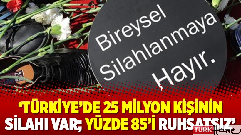 ‘Türkiye’de 25 milyon kişinin silahı var; yüzde 85’i ruhsatsız’