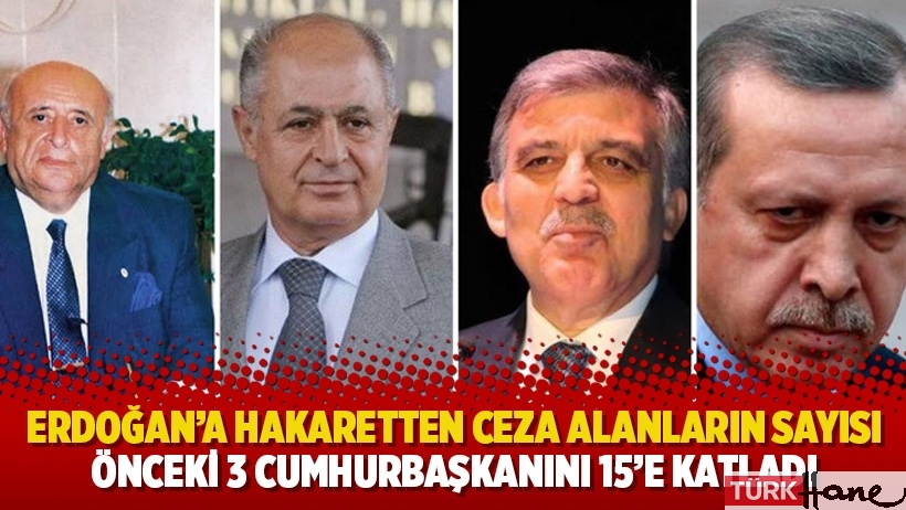 Erdoğan’a hakaretten ceza alanların sayısı önceki 3 cumhurbaşkanını 15’e katladı