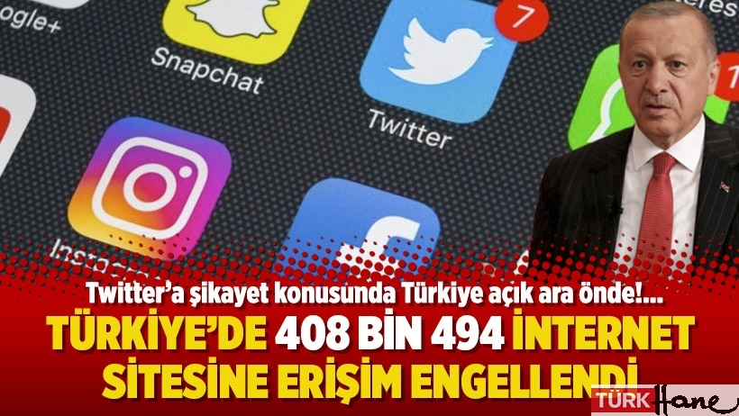 Türkiye’de 408 bin 494 internet sitesine erişim engellendi