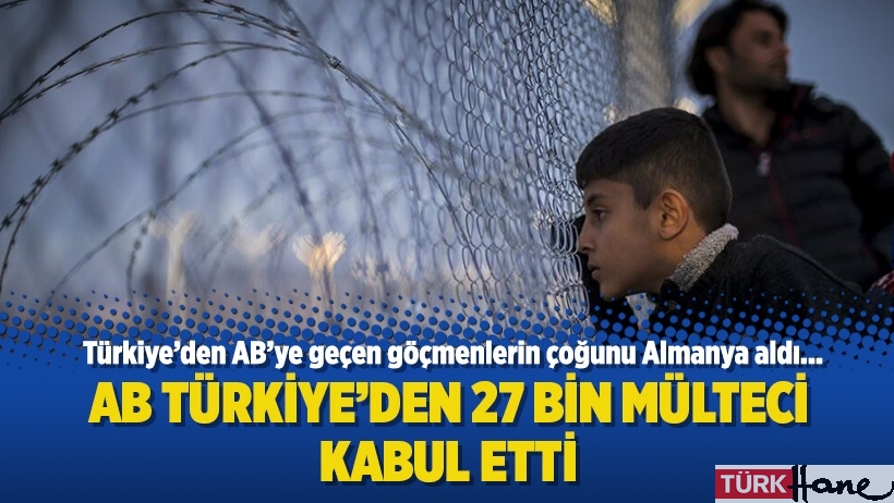 AB Türkiye’den 27 bin mülteci kabul etti