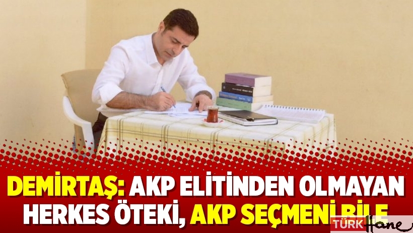 Demirtaş: AKP elitinden olmayan herkes öteki, AKP seçmeni bile
