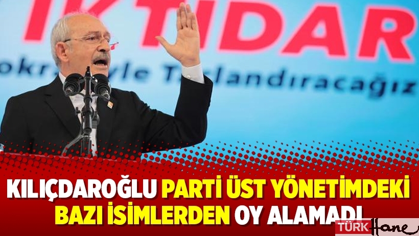 Kılıçdaroğlu parti üst yönetimdeki bazı isimlerden oy alamadı