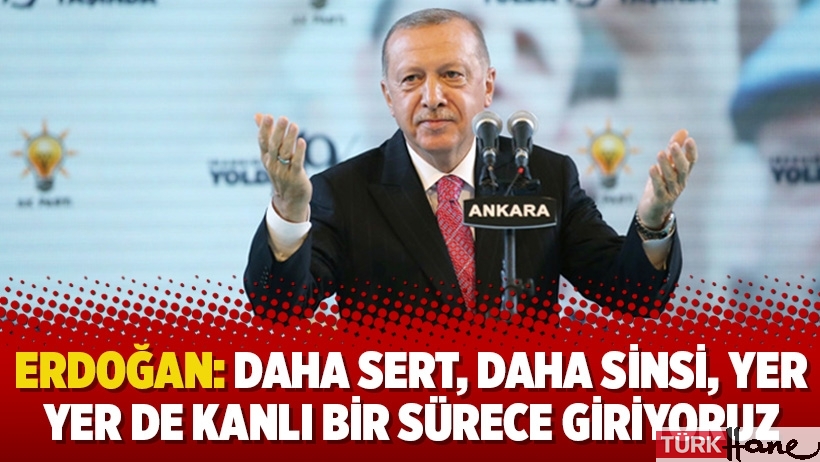Erdoğan: Daha sert, daha sinsi, yer yer de kanlı bir sürece giriyoruz