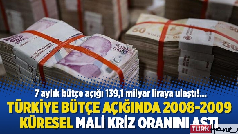 Türkiye bütçe açığında 2008-2009 küresel mali kriz oranını aştı