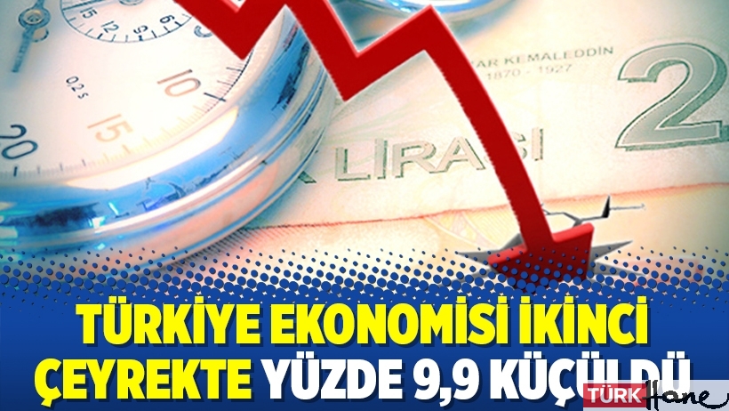 Türkiye ekonomisi ikinci çeyrekte yüzde 9,9 küçüldü