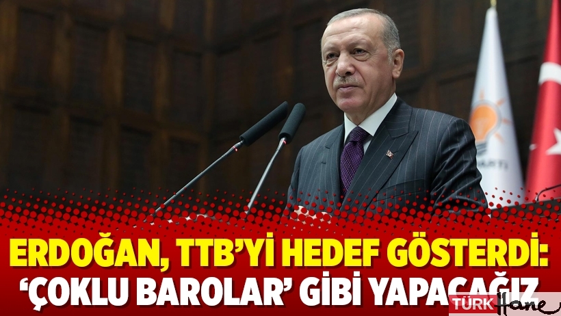 Erdoğan, TTB’yi hedef gösterdi: ‘Çoklu barolar’ gibi yapacağız