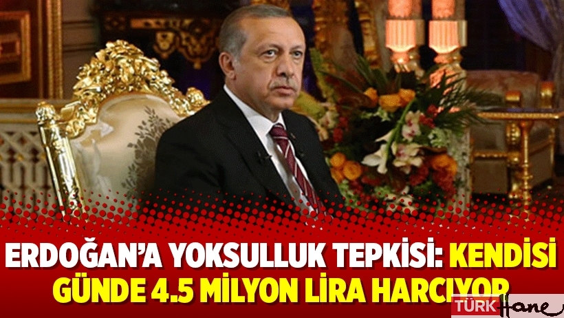 Erdoğan’a yoksulluk tepkisi: Kendisi günde 4.5 milyon lira harcıyor