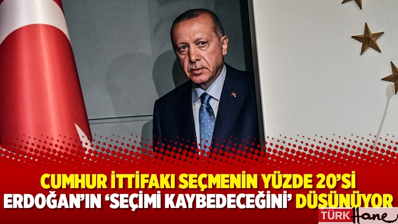 Cumhur İttifakı seçmenin yüzde 20’si Erdoğan’ın ‘seçimi kaybedeceğini’ düşünüyor