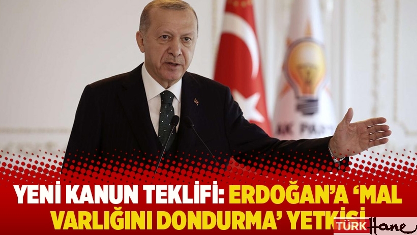 Yeni kanun teklifi: Erdoğan’a ‘mal varlığını dondurma’ yetkisi