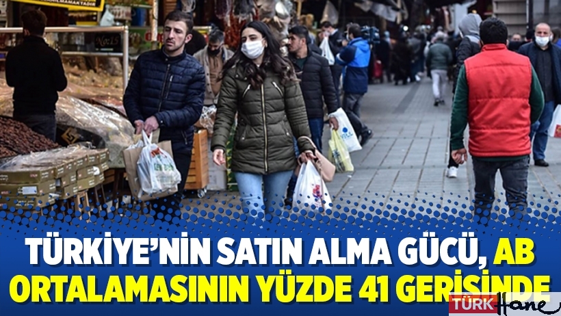 Türkiye’nin satın alma gücü, AB ortalamasının yüzde 41 gerisinde