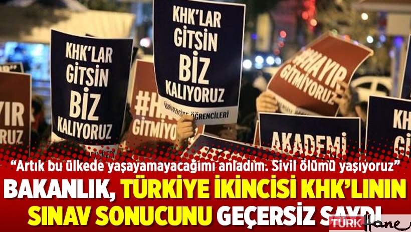 Bakanlık, Türkiye ikincisi KHK’lının sınav sonucunu geçersiz saydı