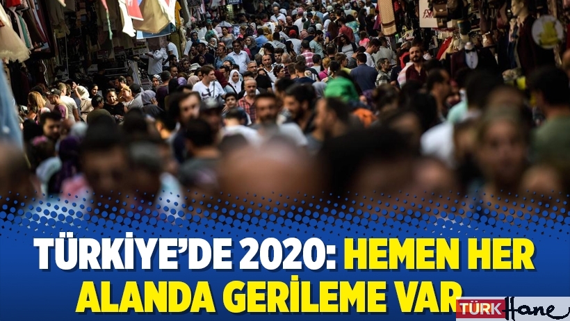 Türkiye’de 2020: Hemen her alanda gerileme var…
