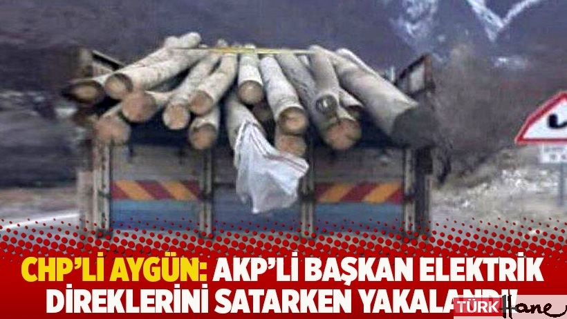 CHP’li Aygün: AKP’li başkan elektrik direklerini satarken yakalandı