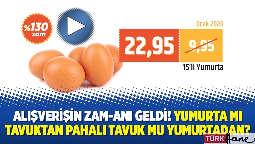 Alışverişin ZAM-anı geldi! Yumurta mı tavuktan pahalı tavuk mu yumurtadan?