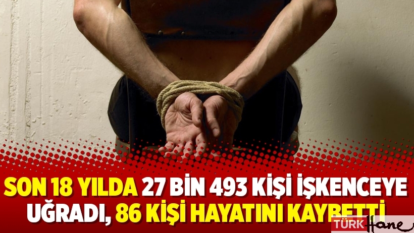 Son 18 yılda 27 bin 493 kişi işkenceye uğradı, 86 kişi hayatını kaybetti