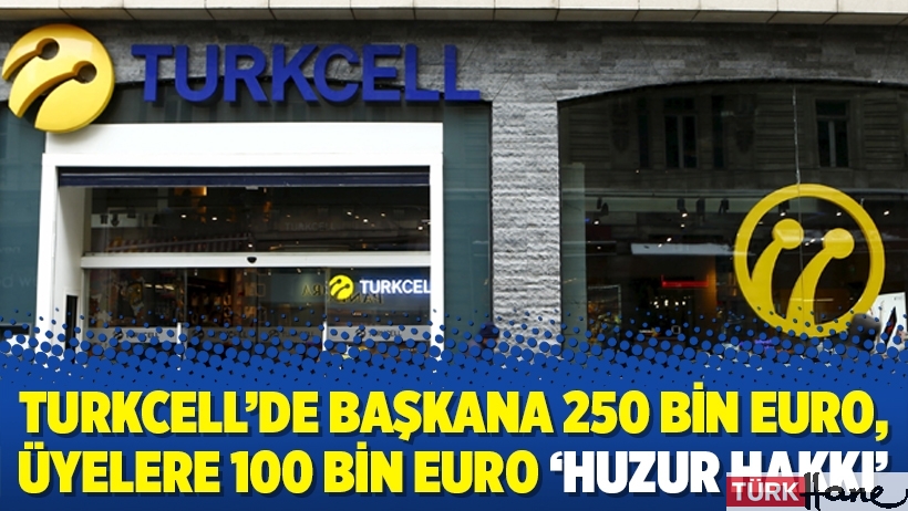 Turkcell’de başkana 250 bin euro, üyelere 100 bin euro ‘huzur hakkı’