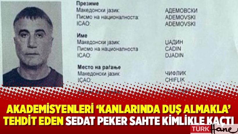Akademisyenleri ‘kanlarında duş almakla’ tehdit eden Sedat Peker sahte kimlikle kaçtı