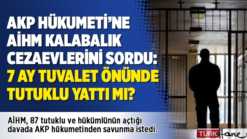 AKP Hükumeti’ne AİHM kalabalık cezaevlerini sordu: 7 ay tuvalet önünde tutuklu yattı mı?