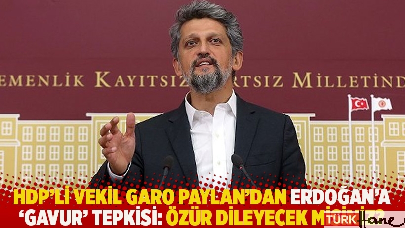HDP'li vekil Garo Paylan’dan Erdoğan'a 'gavur’ tepkisi: Özür dileyecek misiniz?