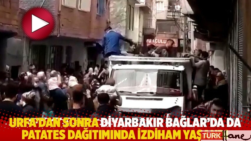Urfa'dan sonra Diyarbakır Bağlar'da da patates dağıtımında izdiham yaşandı