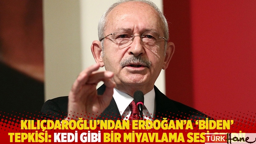 Kılıçdaroğlu'ndan Erdoğan'a 'Biden' tepkisi: Kedi gibi bir miyavlama sesi geldi!