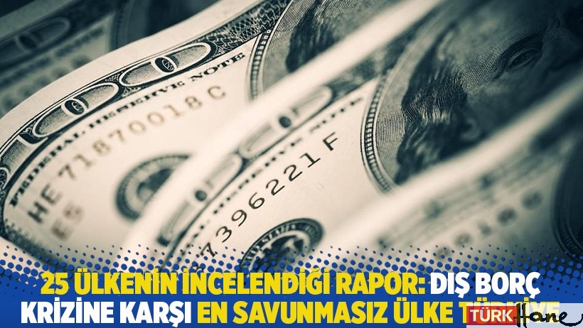 25 ülkenin incelendiği rapor: Dış borç krizine karşı en savunmasız ülke Türkiye