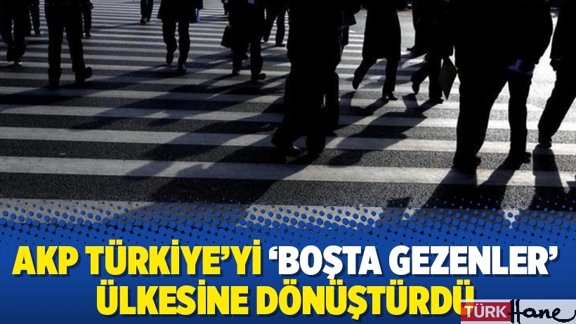 AKP Türkiye’yi ‘boşta gezenler’ ülkesine dönüştürdü