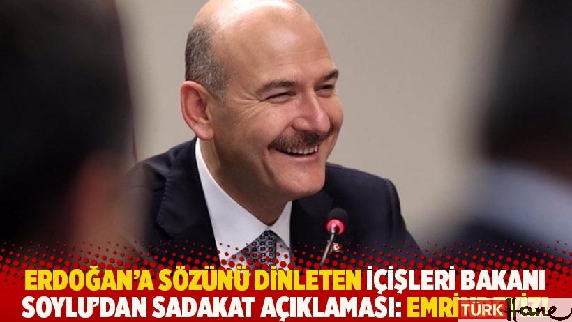 Erdoğan'a sözünü dinleten İçişleri Bakanı Soylu'dan sadakat açıklaması: Emrindeyiz!