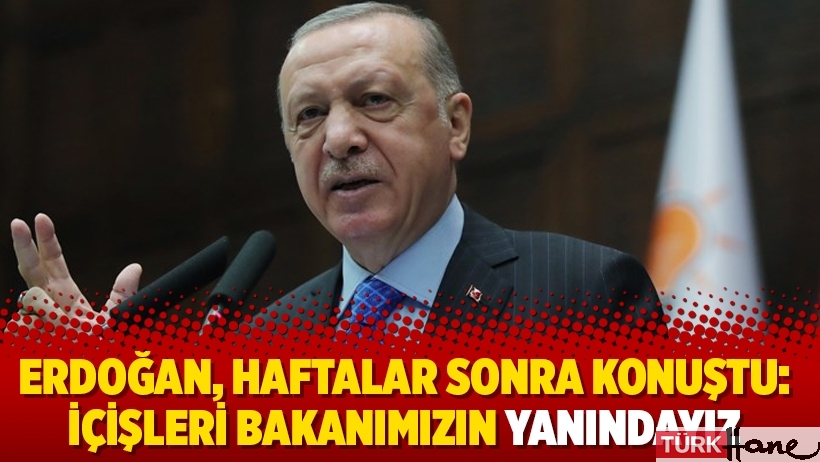 Erdoğan, haftalar sonra konuştu: İçişleri Bakanımızın yanındayız