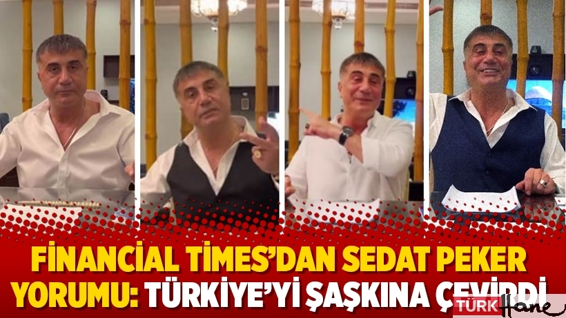 Financial Times'dan Sedat Peker yorumu: Türkiye'yi şaşkına çevirdi