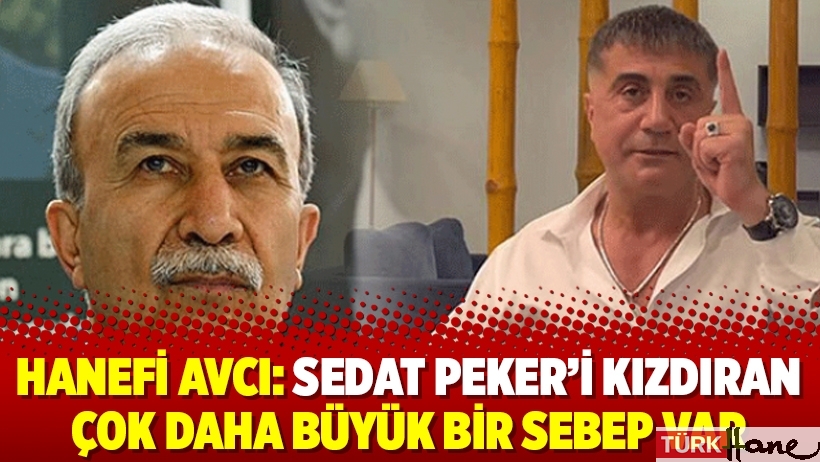 Hanefi Avcı: Sedat Peker’i kızdıran çok daha büyük bir sebep var